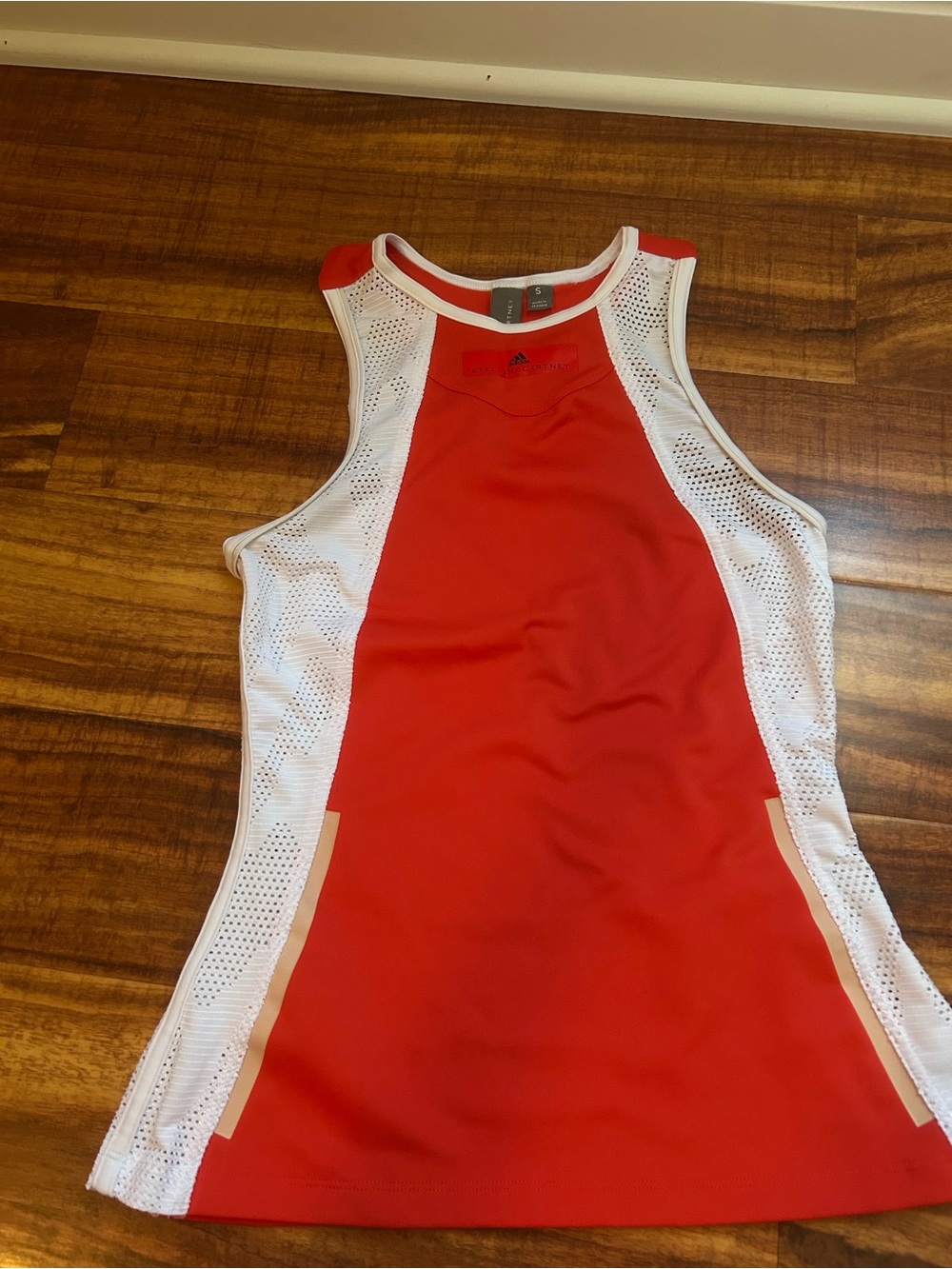 Adidas Stella McCartney Barricade red white tennis athletic top size S